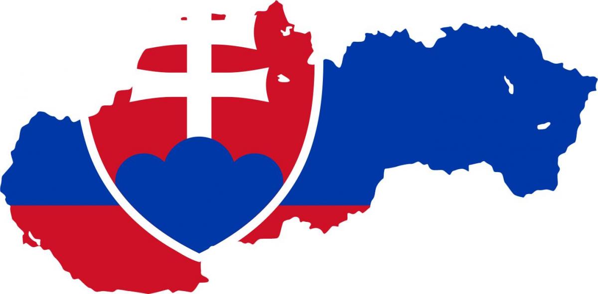kaart Slovakkia lipp