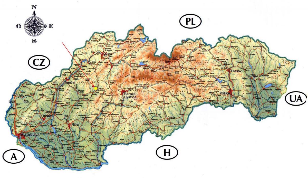 kaart Slovakkia lossid