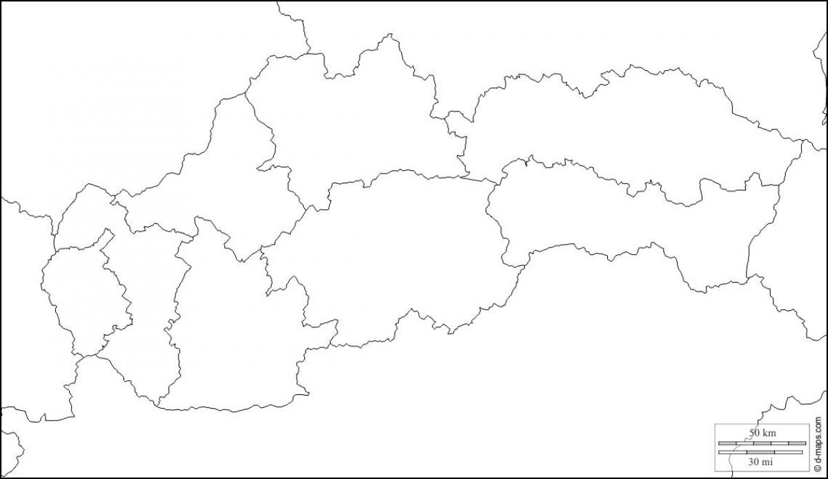 kaart Slovakkia tühi 