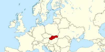 Kaart Slovakkia euroopa kaart