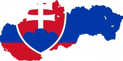 Kaart Slovakkia lipp