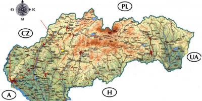 Kaart Slovakkia lossid