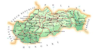 Kaart Slovakkia suusakeskused