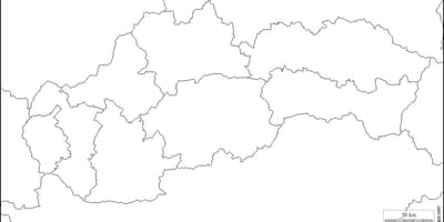 Kaart Slovakkia tühi 
